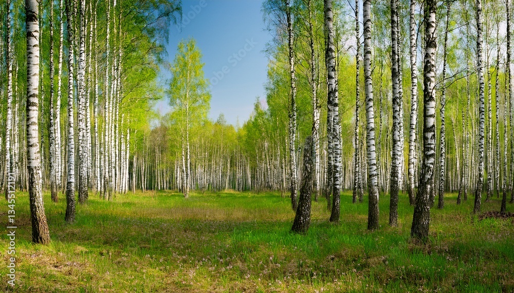 spring in the birch grove spring in the birch grove