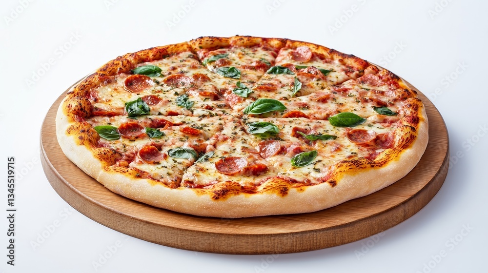 Margherita pizza with fresh basil, embodying simplicity and authentic Italian flavors.