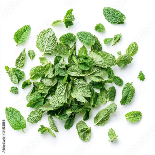 Fresh mint leaves scattered (12)