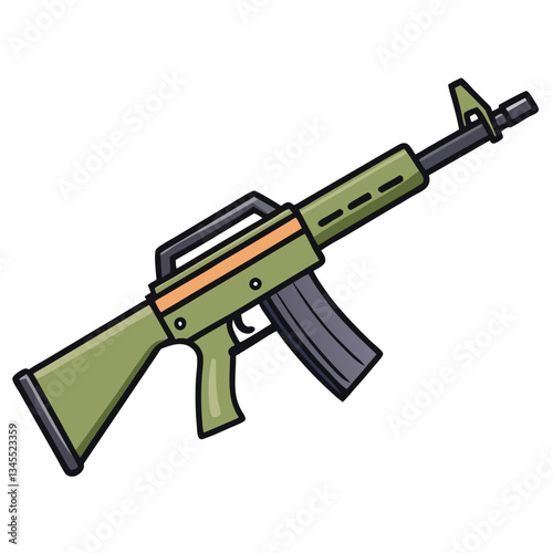 M16 gun , police weapon vector design, military vector design illustration.