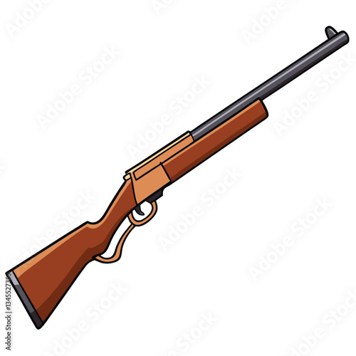 Marlin 1895 gun , police weapon vector design, military vector design illustration.