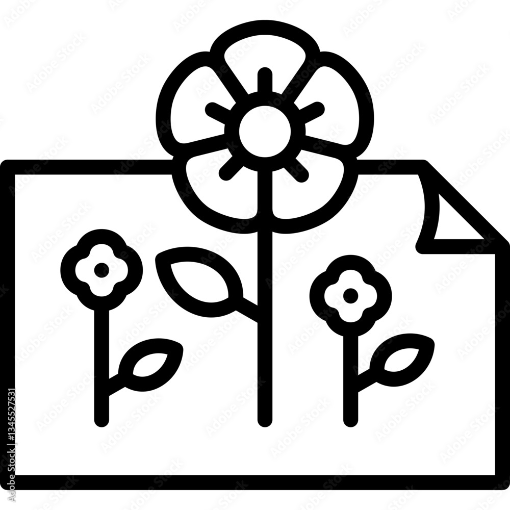 Obraz premium wrapping flower icon