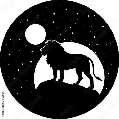 wolf howling at night