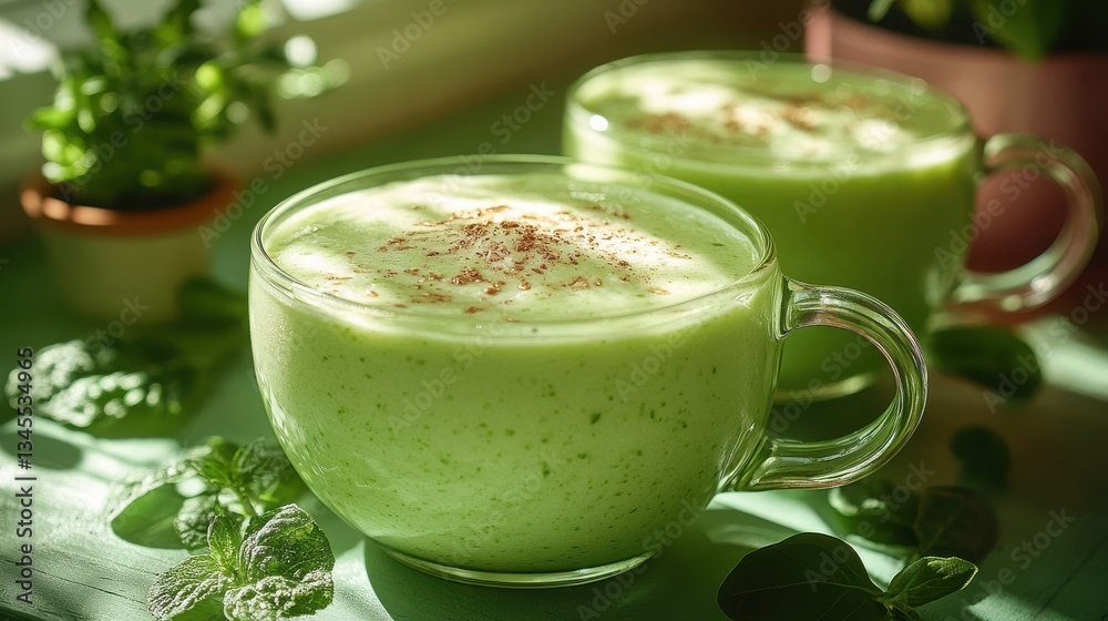 glass mugs with green smoothie glass mugs with green smoothie