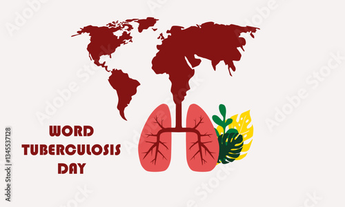 Vector Illustration Lung To World Tuberculosis Day