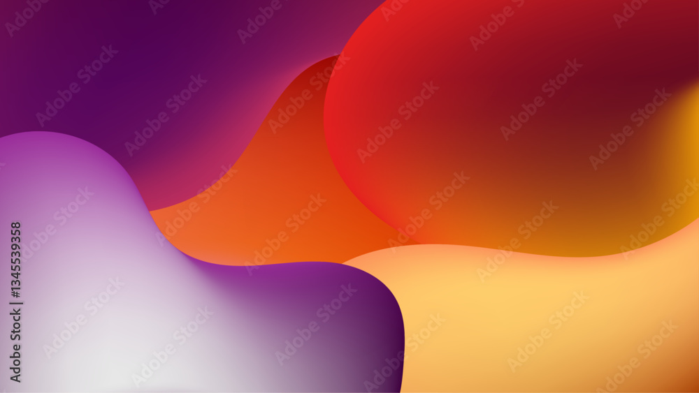 colorful abstract shapes blend together in a smooth and flowing composition creating a modern artistic backdrop vector illustration colorful abstract shapes blend together in a smooth and flowing composition creating a modern artistic backdrop vector illustration