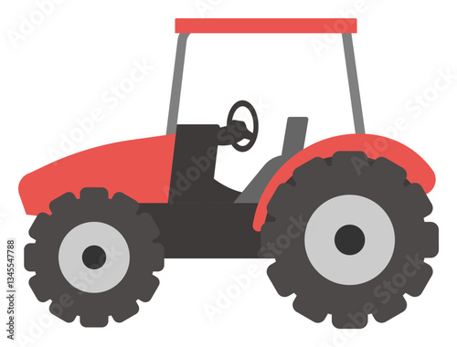 赤い色のトラクター