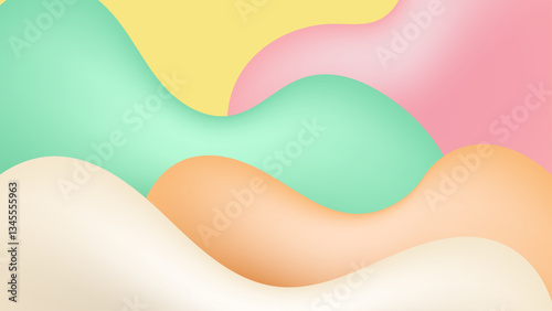 colorful abstract shapes create a lively and dynamic background design filled with vibrant hues and smooth curves vector illustration