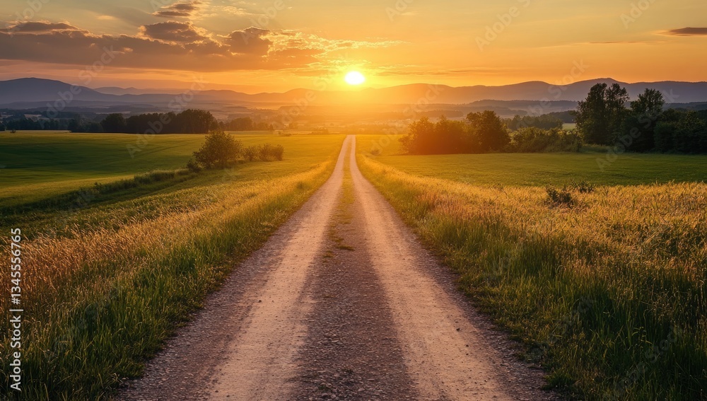 Country road at sunset (1) Country road at sunset (1)