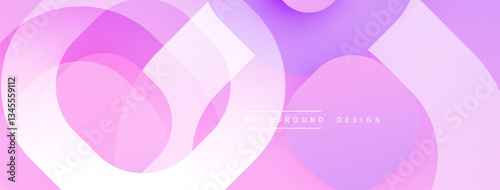 Circular abstract design with overlapping translucent circles and round shapes, blending gradients and smooth curves, creating depth, contrast, and a dynamic visual effect