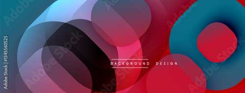 Abstract background with layered translucent gradient shapes