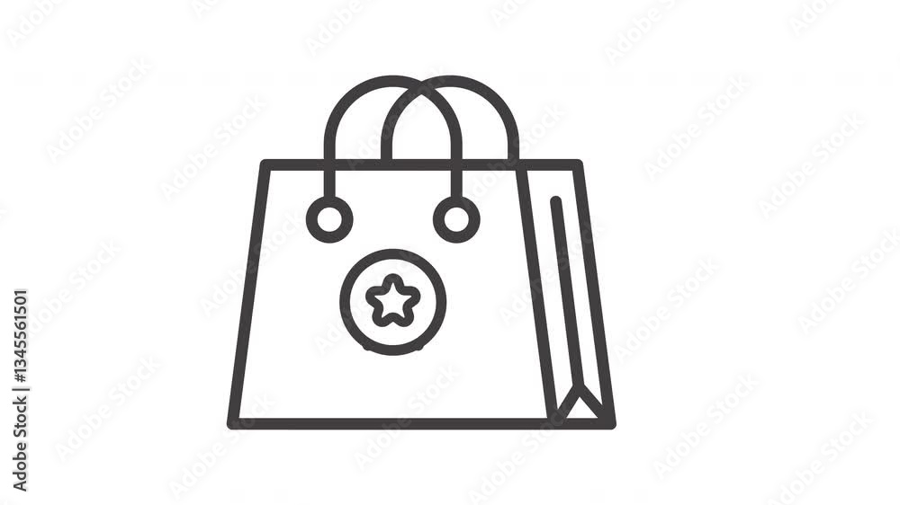 Animated Premium Shopping Bag Award Icon Animated Premium Shopping Bag Award Icon