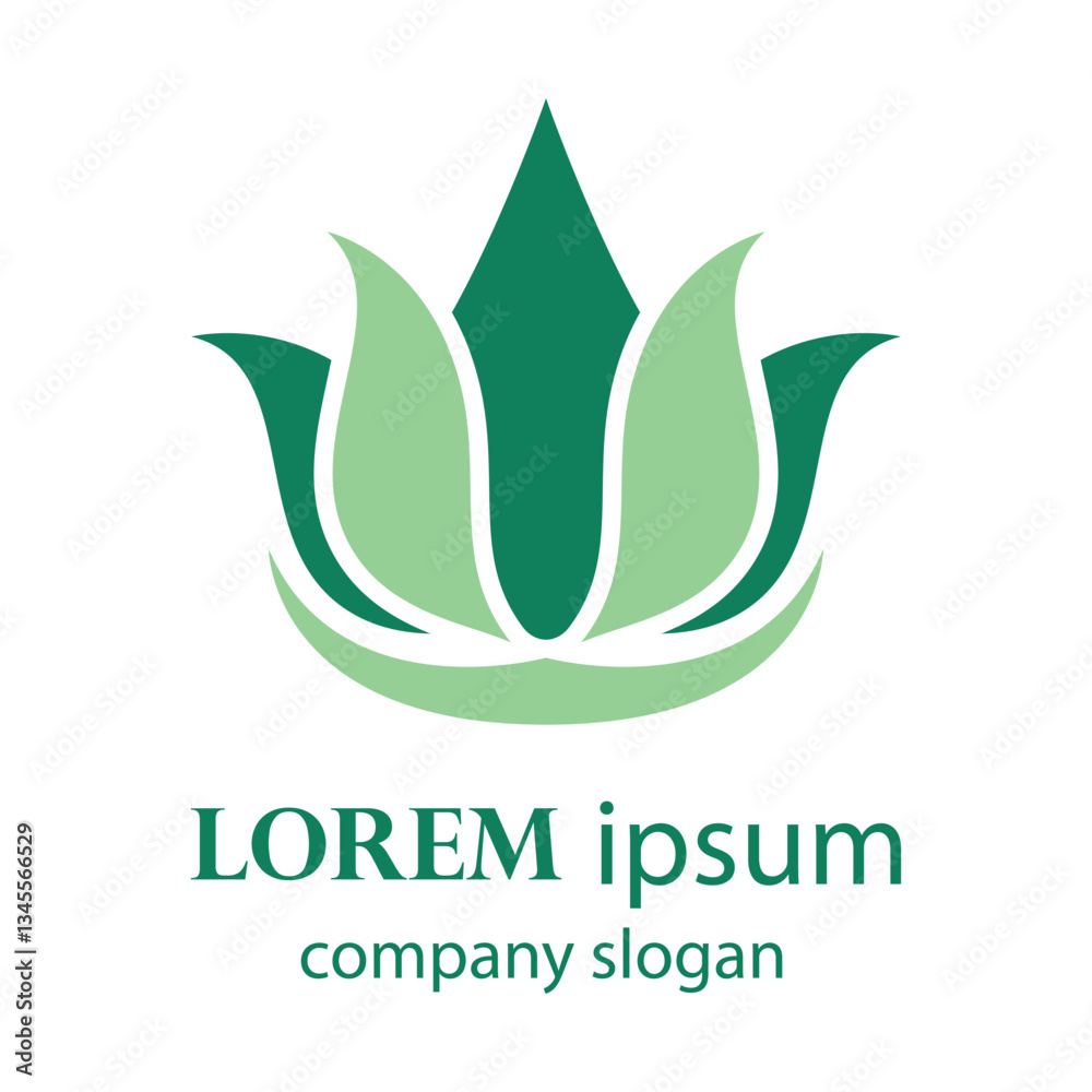 Elegant and beautiful blooming flower logo illustration Elegant and beautiful blooming flower logo illustration