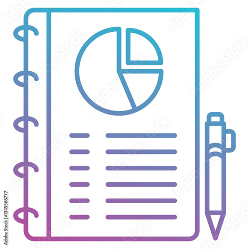 graphical book icon element for design