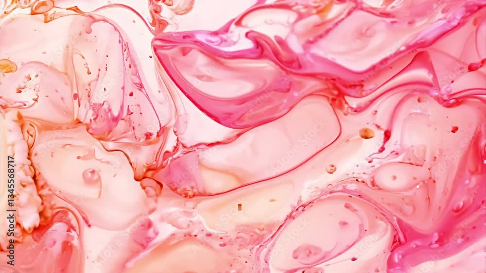 A flowing swirl of pink fluid, forming a seamless and graceful transition.