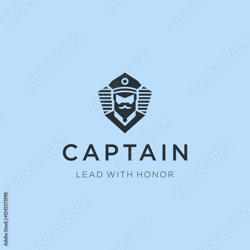 Captain Logo – A commanding captain logo representing leadership and maritime authority.