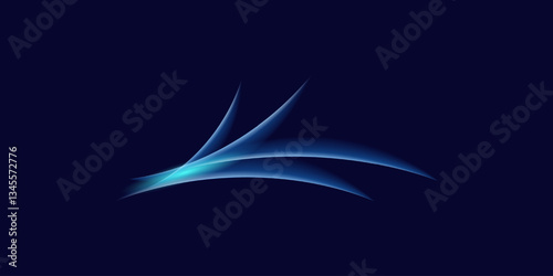 Soft motion background Illustration of light rays lines with blue light speed motion background