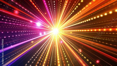 Bright and Colorful Abstract Background Vibrant Light Rays and Energy Patterns Create Stunning Visual Design