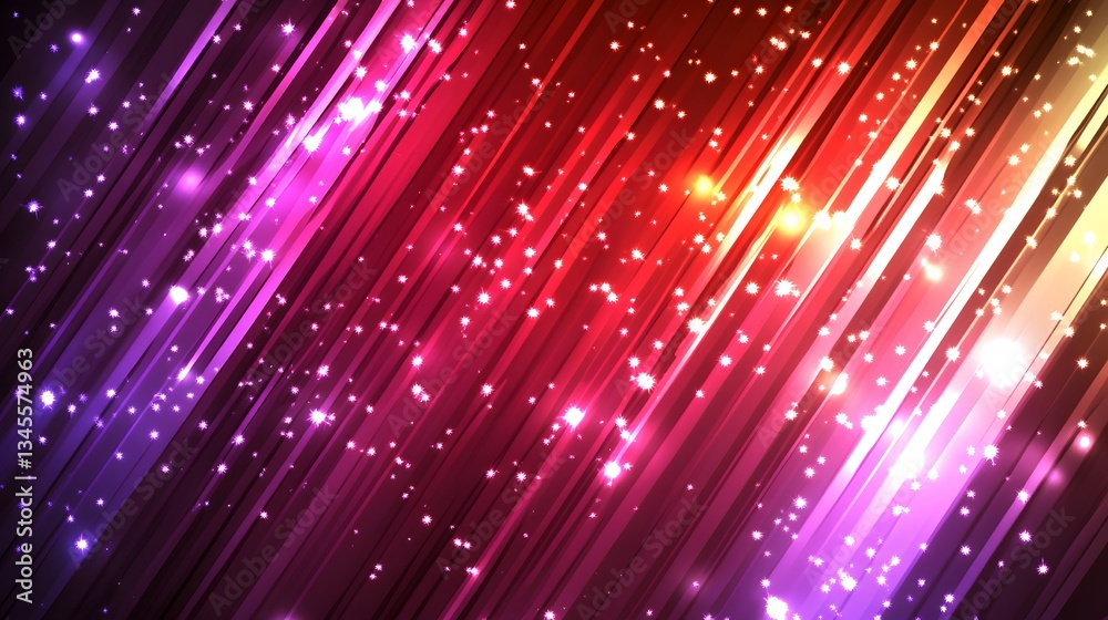 Diagonal lines with glowing dots on a gradient background