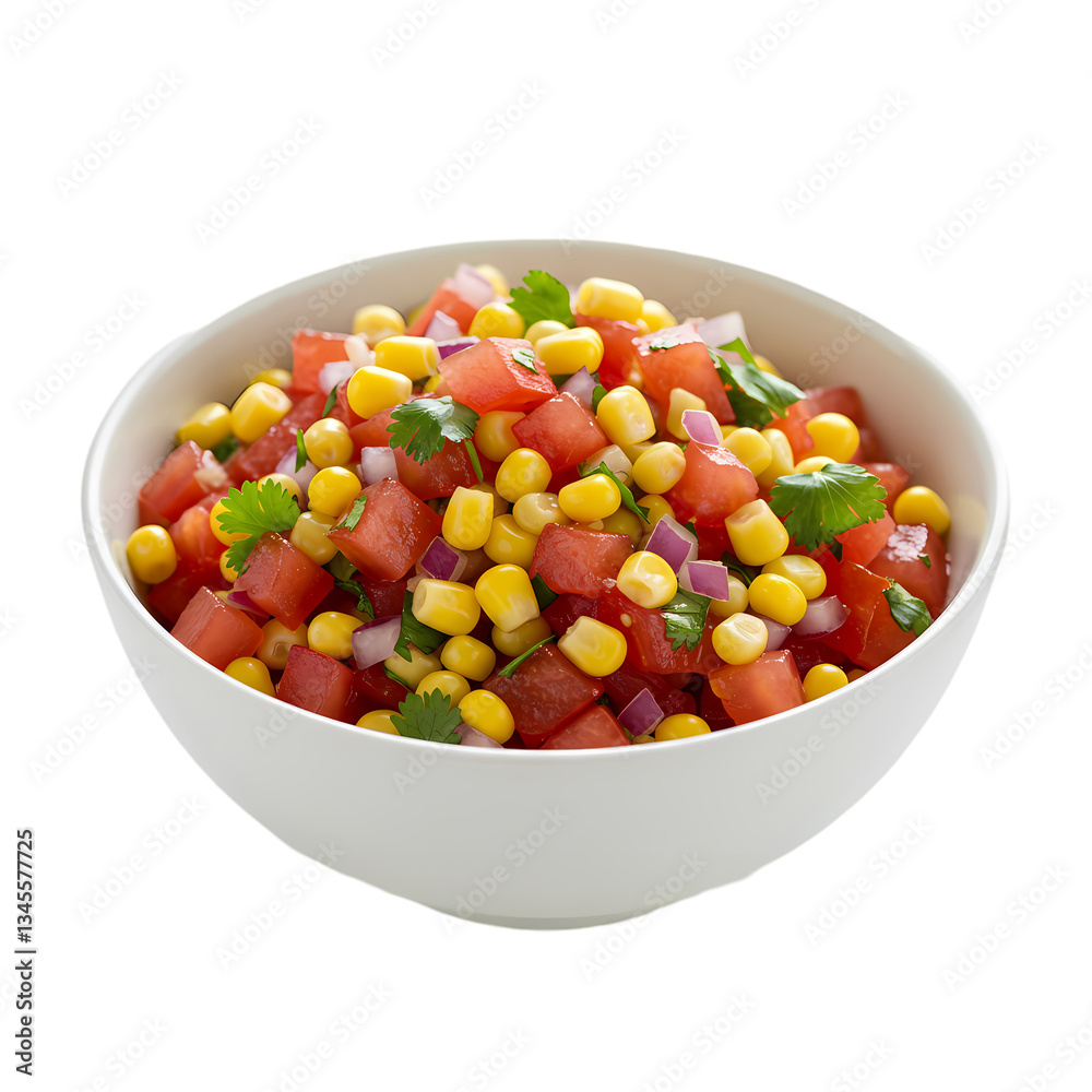 Sweet Corn Salsa Recipe on Transparent background Sweet Corn Salsa Recipe on Transparent background