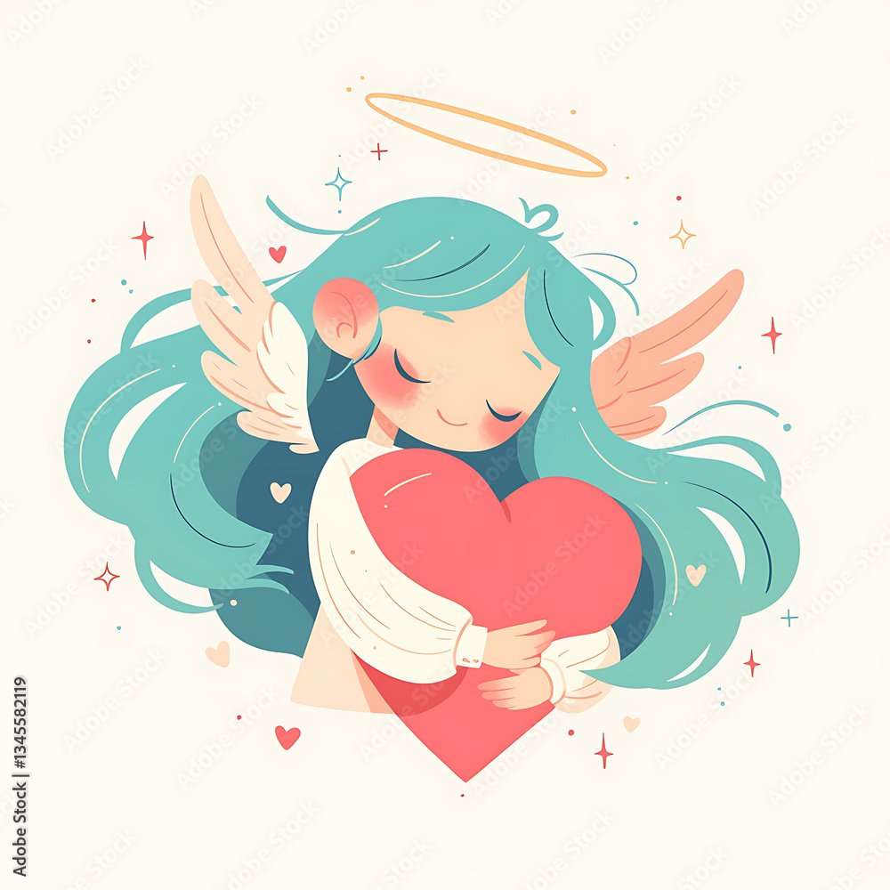 love and heart symbol of illustrator for use valentine or advertising. Generative AI Illustration love and heart symbol of illustrator for use valentine or advertising. Generative AI Illustration