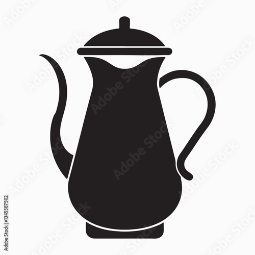 Water pot vector silhouette illustration art.