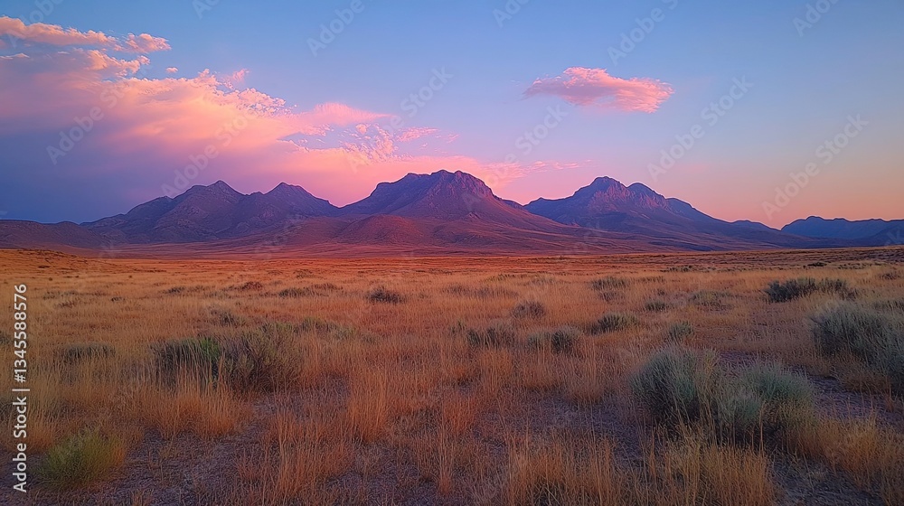 A mountain range at sunset, with the last rays of the sun casting a warm glow over the peaks. A mountain range at sunset, with the last rays of the sun casting a warm glow over the peaks.