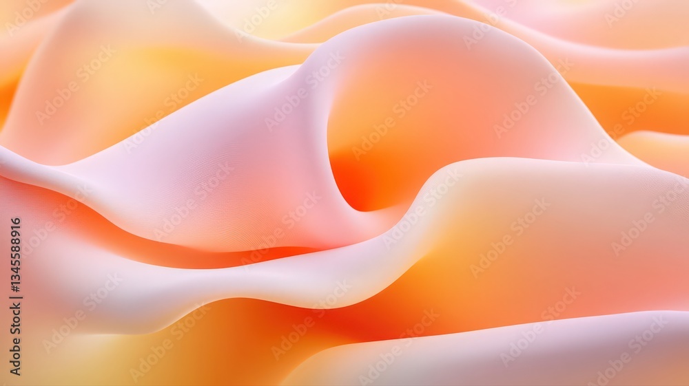 Fototapeta premium Pastel Pink and Orange Fabric Texture Abstract Background