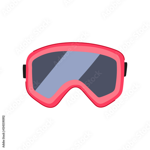winter googles ski cartoon vector illustration