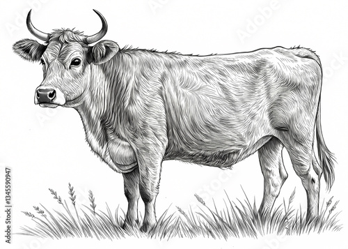 black and white cow clipart