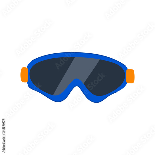 adventure googles ski cartoon vector illustration