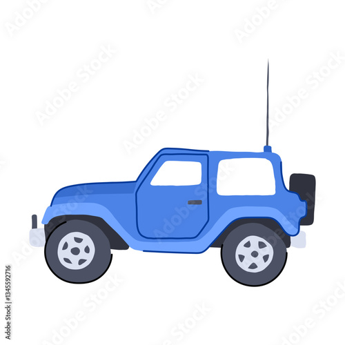 off rc car toy cartoon vector illustration