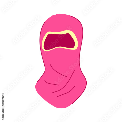 photochromic ski mask cartoon vector illustration