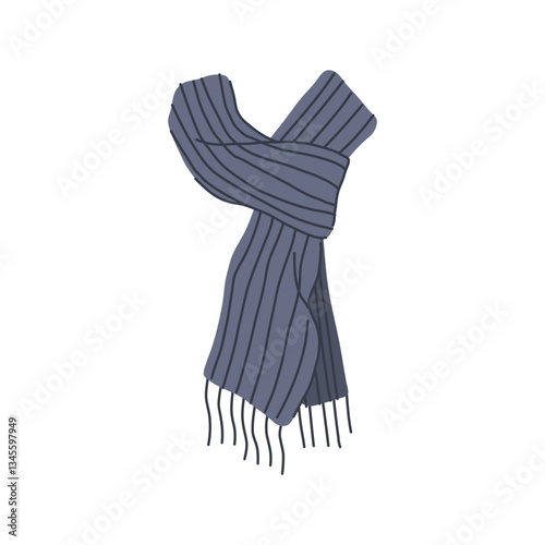 classic winter scarf man cartoon vector illustration