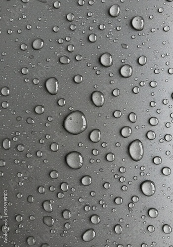 Wallpaper Mural Reflective raindrops on a smooth background, captured in a detailed close-up view, create a neutral toned and visually interesting texture Torontodigital.ca