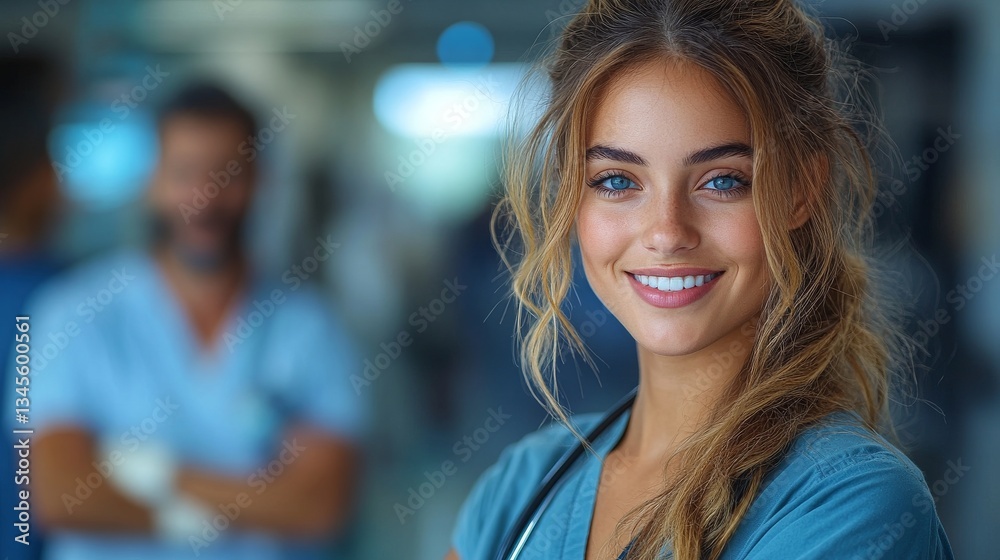 Surgeon comforts patient before procedure in a modern hospital environment Surgeon comforts patient before procedure in a modern hospital environment