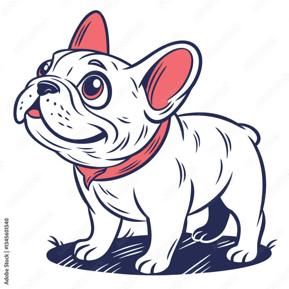 Fototapeta premium French Bulldog Vector Illustration