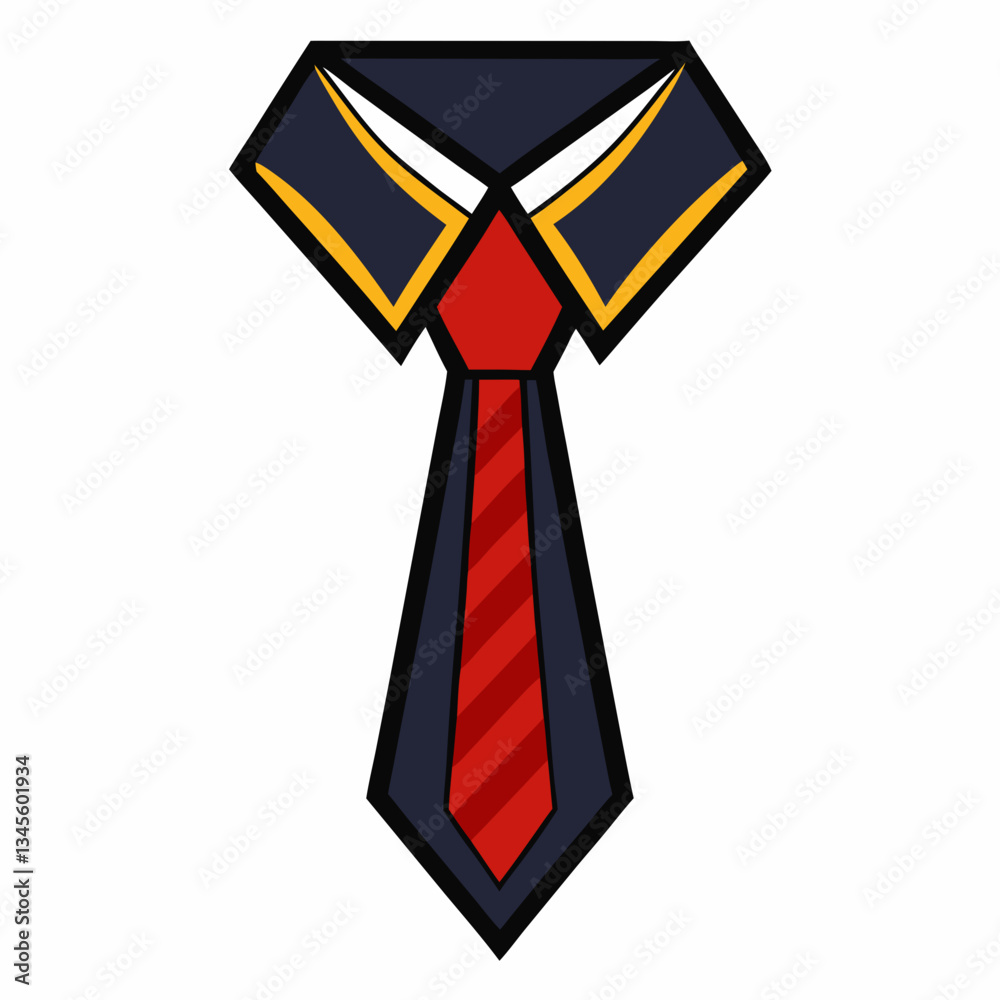 Stylish Ascot Tie Vector on White Canvas Stylish Ascot Tie Vector on White Canvas