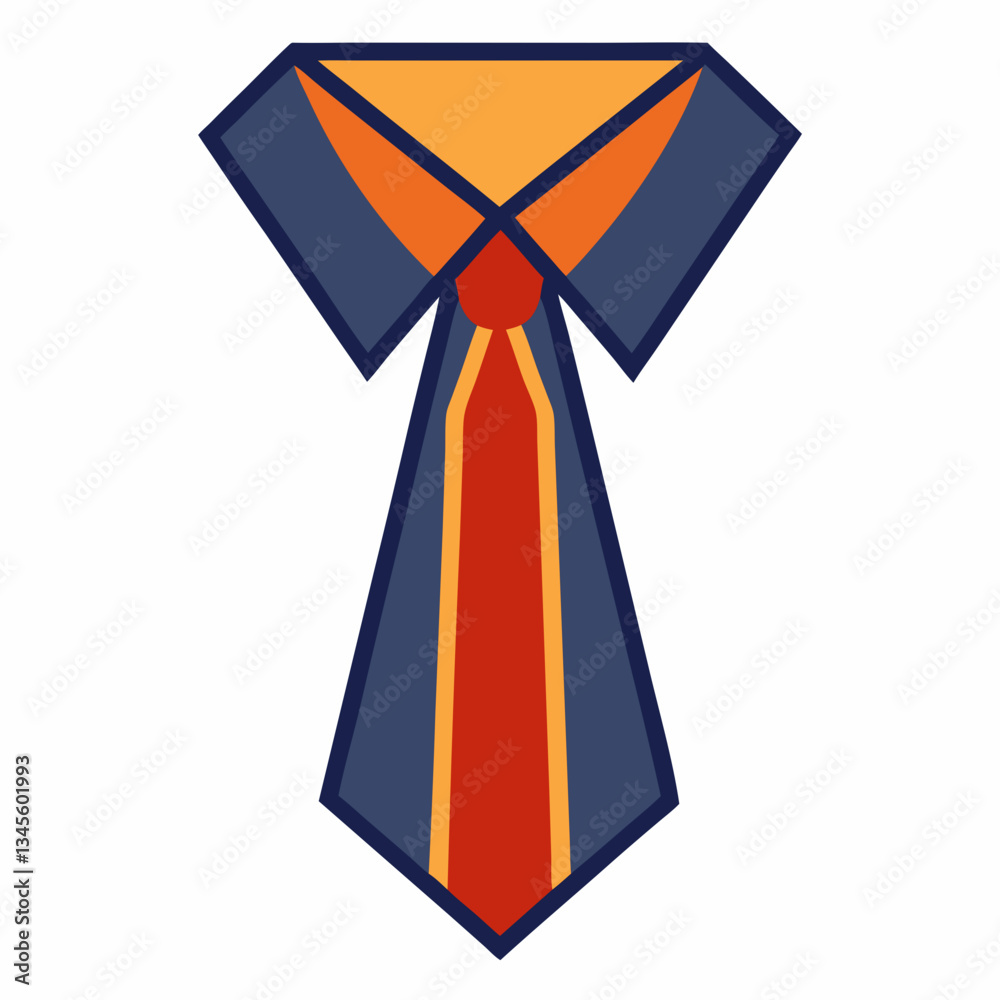 Stylish Ascot Tie Vector on White Canvas Stylish Ascot Tie Vector on White Canvas