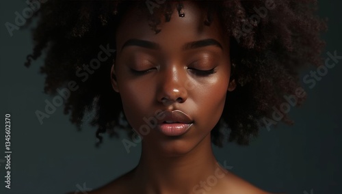 Young woman with closed eyes