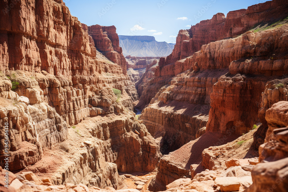 spectacle of a chasm, where a sinuous river meanders through precipitous cliffs, evoking a profound sense of wonder and beckoning adventurous spirit to peer into its depths spectacle of a chasm, where a sinuous river meanders through precipitous cliffs, evoking a profound sense of wonder and beckoning adventurous spirit to peer into its depths