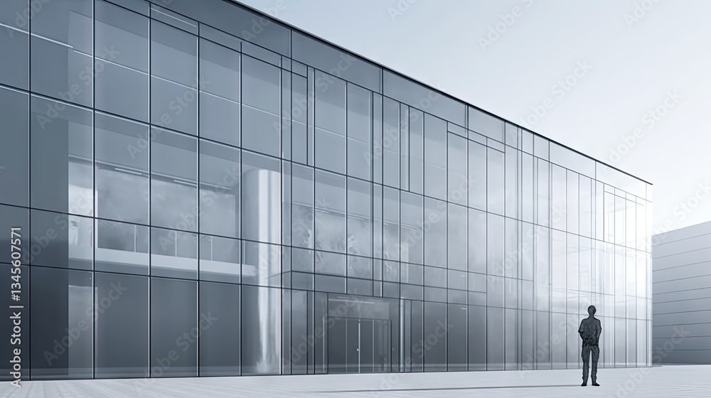Fototapeta premium Modern glass office building exterior