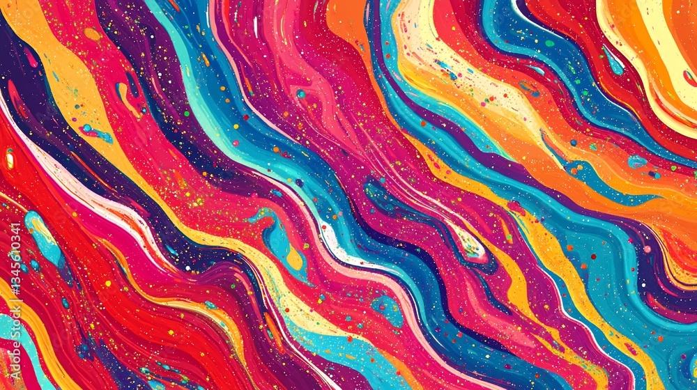 Obraz premium Vibrant abstract colorful paint swirls and texture background.