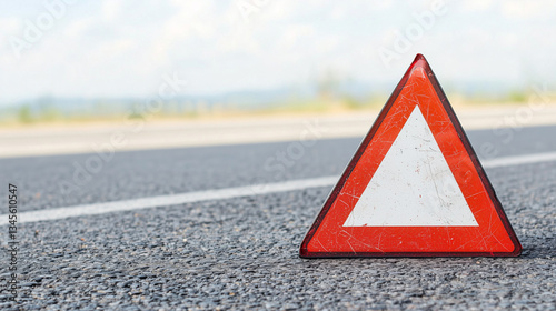 Warning Sign on Road: A wea...