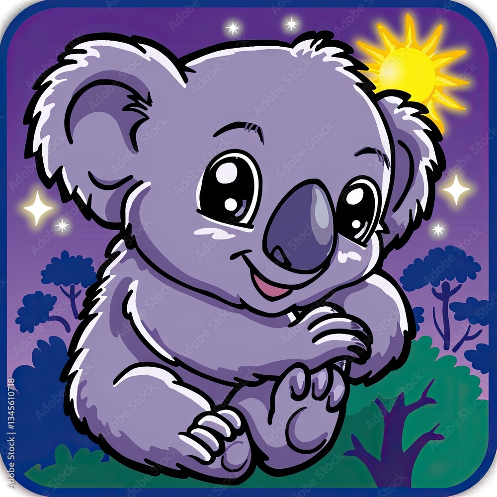 Fototapeta premium Cute Koala at Night