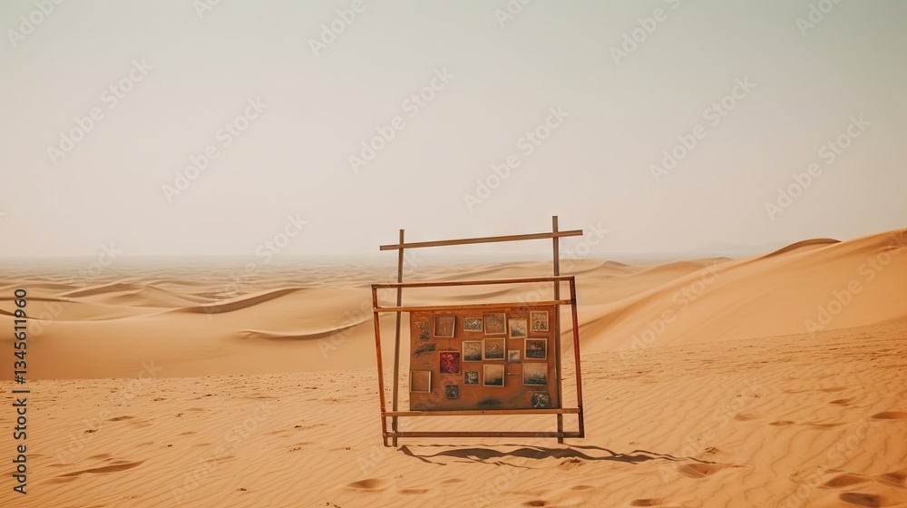 Fototapeta premium Desert display stand with postcards