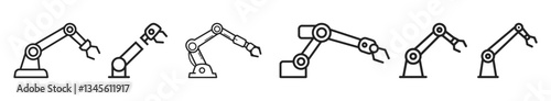 The robot arm icon is isolated on a white background.