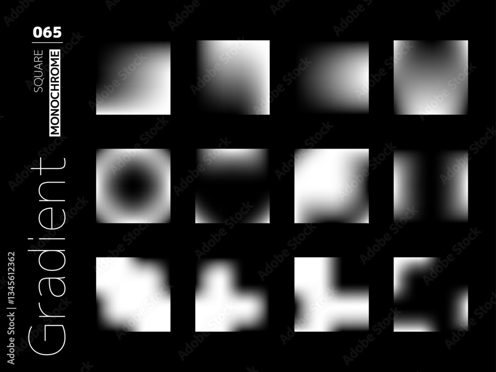 Fototapeta premium グラデーションの四角形スタイルのセット 065