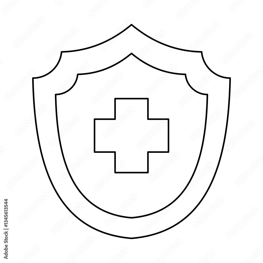 Fototapeta premium Health protection Outline icon