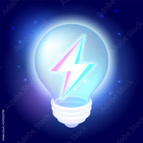 Electric Inspiration: Glowing Energy Bulb